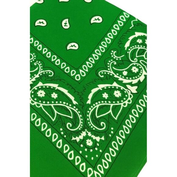 Green Yellow Orange Colorful Bandanas 21x21 Inch Square Western Style Scarves Se - Picture 3 of 10